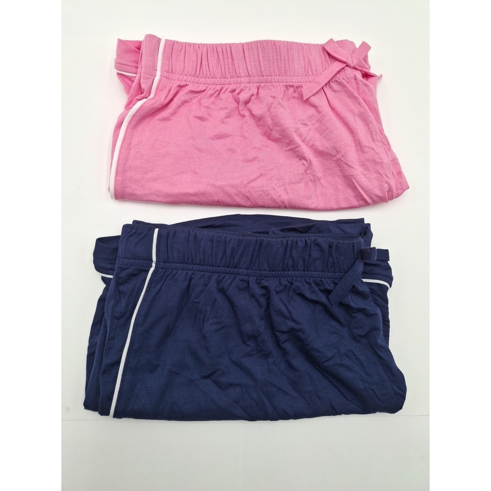 Room Service Womens Lounge Short 2-Pack Pink Navy XL Pajama Sleep Shorts